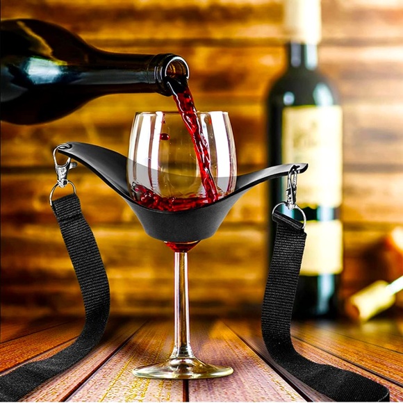 None Other - Set of two (2) Hand free Wine glass holders
